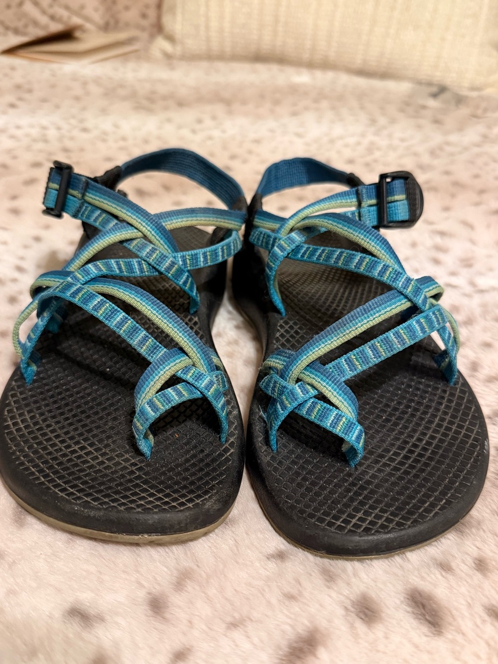Chaco Sandals Women Size 7 Blue Strap Sport Sandal - Very Good Condition